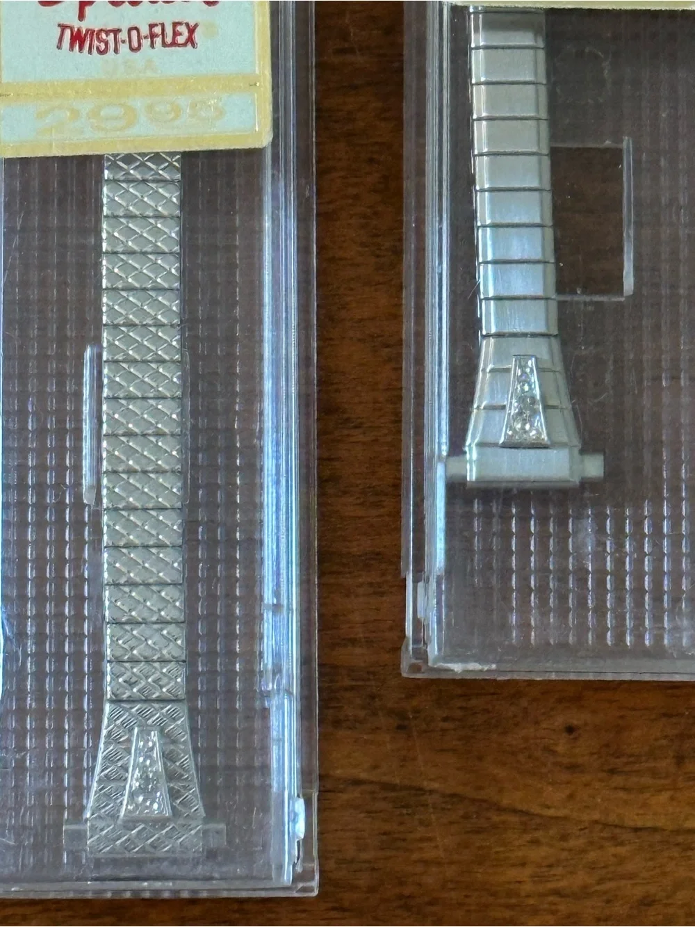 Vintage Speidel Twist-O-Flex Genuine Diamond Watch Bands NOS Lot of 2